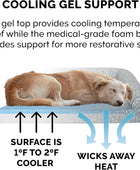 Furhaven - Cama para perro de espuma de gel refrescante, estilo diván en forma...