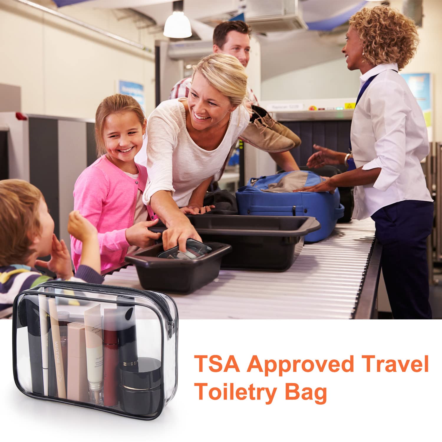 Wedama - Neceser de aseo aprobado por la TSA, paquete de 2 bolsas de cosméticos...