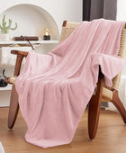 CozyLux Manta de forro polar para sofá, color rosa, 10.58 ozm, suave, ligera,...