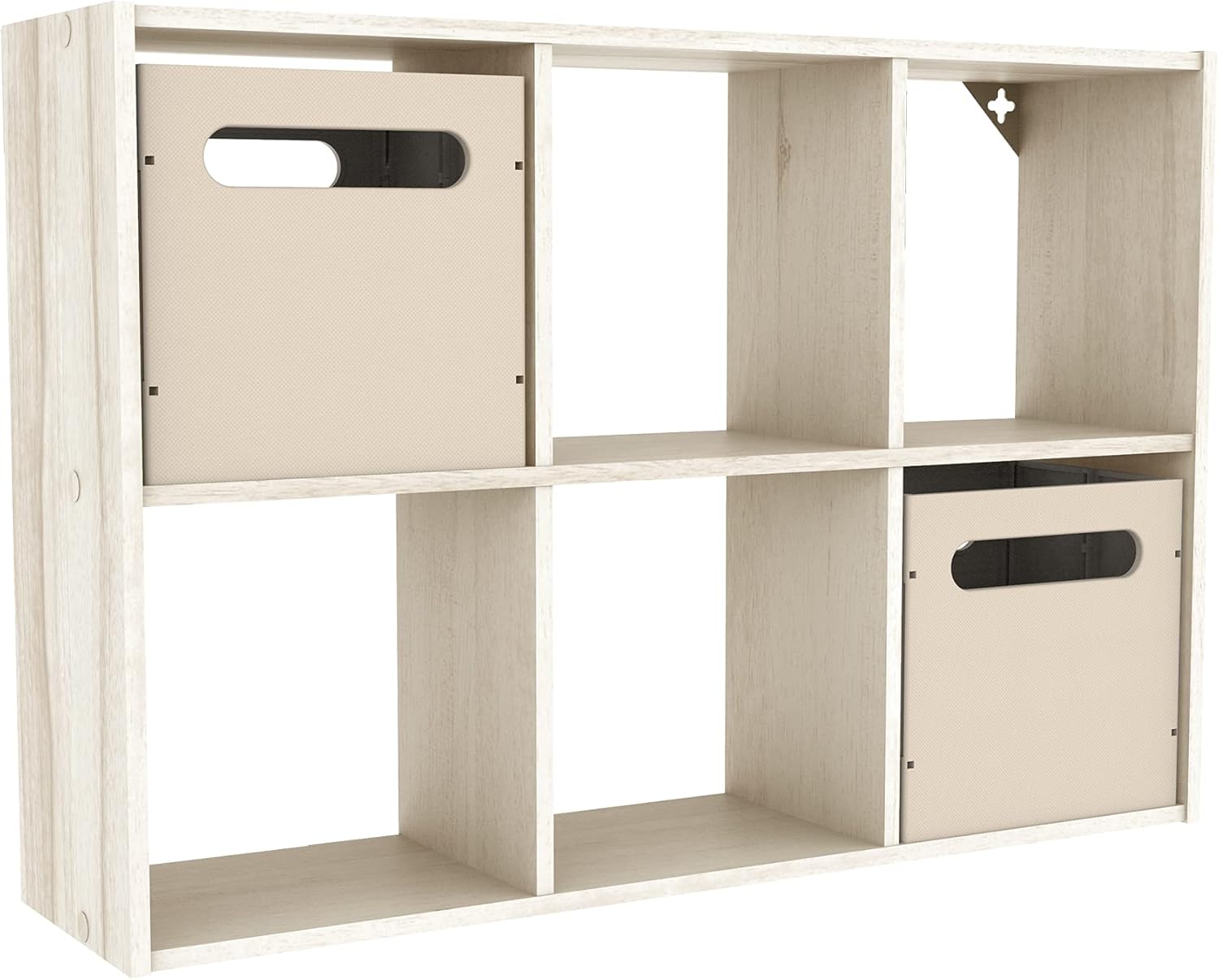 ClosetMaid 5430 Mini organizador de escritorio o pared de 6 cubos, nogal...