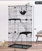 BestPet Jaula para gatos de 3 niveles de 67 pulgadas, jaula para gatos, jaula...