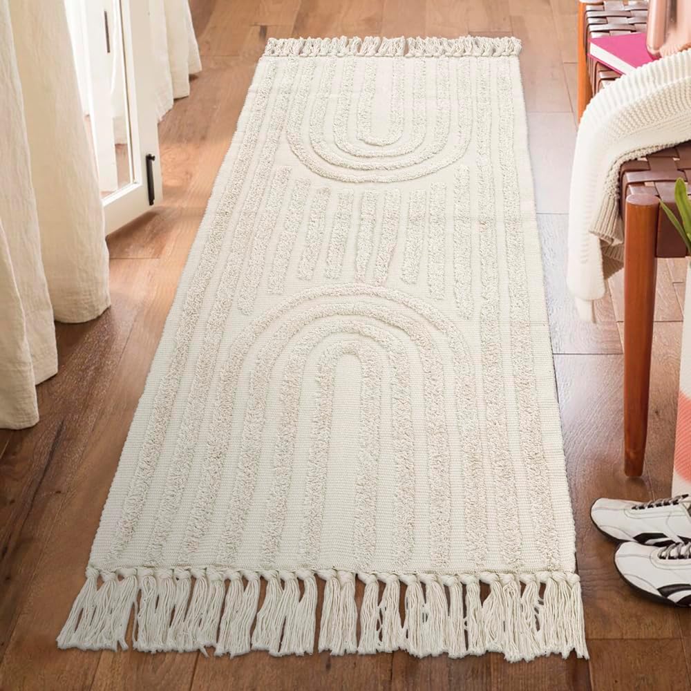 Lanffia Alfombra de pasillo de 2 x 5 pies, lavable para cocina, moderna, para...
