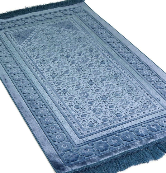Alfombra de oración de terciopelo, alfombra turca Janamaz Sajada de felpa suave