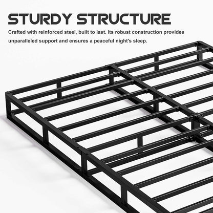 ZIYOO Box Spring Queen y juego de fundas, base de colchón de 9 pulgadas de alto