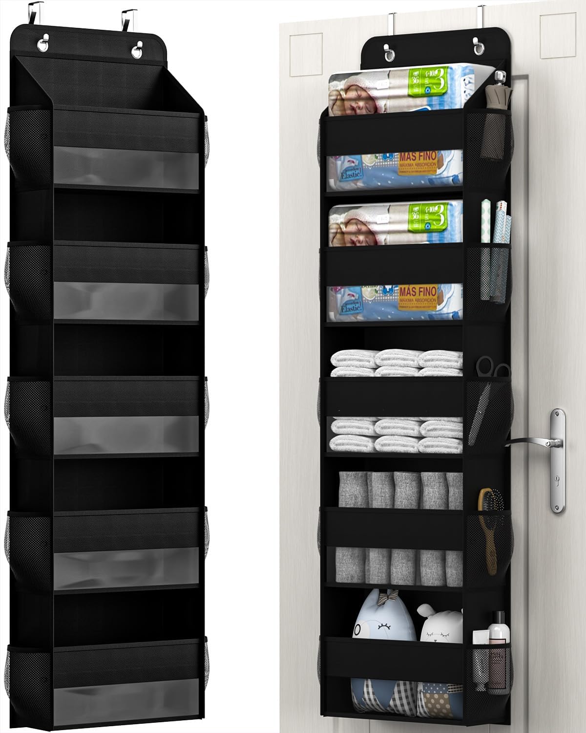 Organizador de almacenamiento sobre la puerta, organizador de baño para