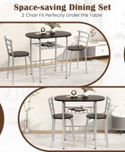 GOFLAME Juego de mesa de comedor de 3 piezas, mesa de cocina y 2 sillas con