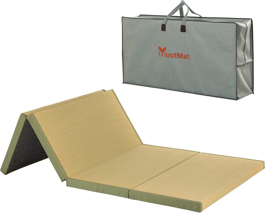 Tapete grueso de tatami individual XL, cama de tatami japonés con bolsa de