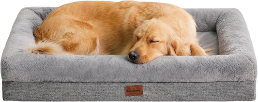 BFPETHOME Sofá cama para perros - Cama lavable para perros con cojín y fundas...