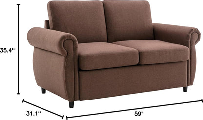 Sofá cama pequeño para sala de estar o dormitorio, incluye sofá cama extraíble,