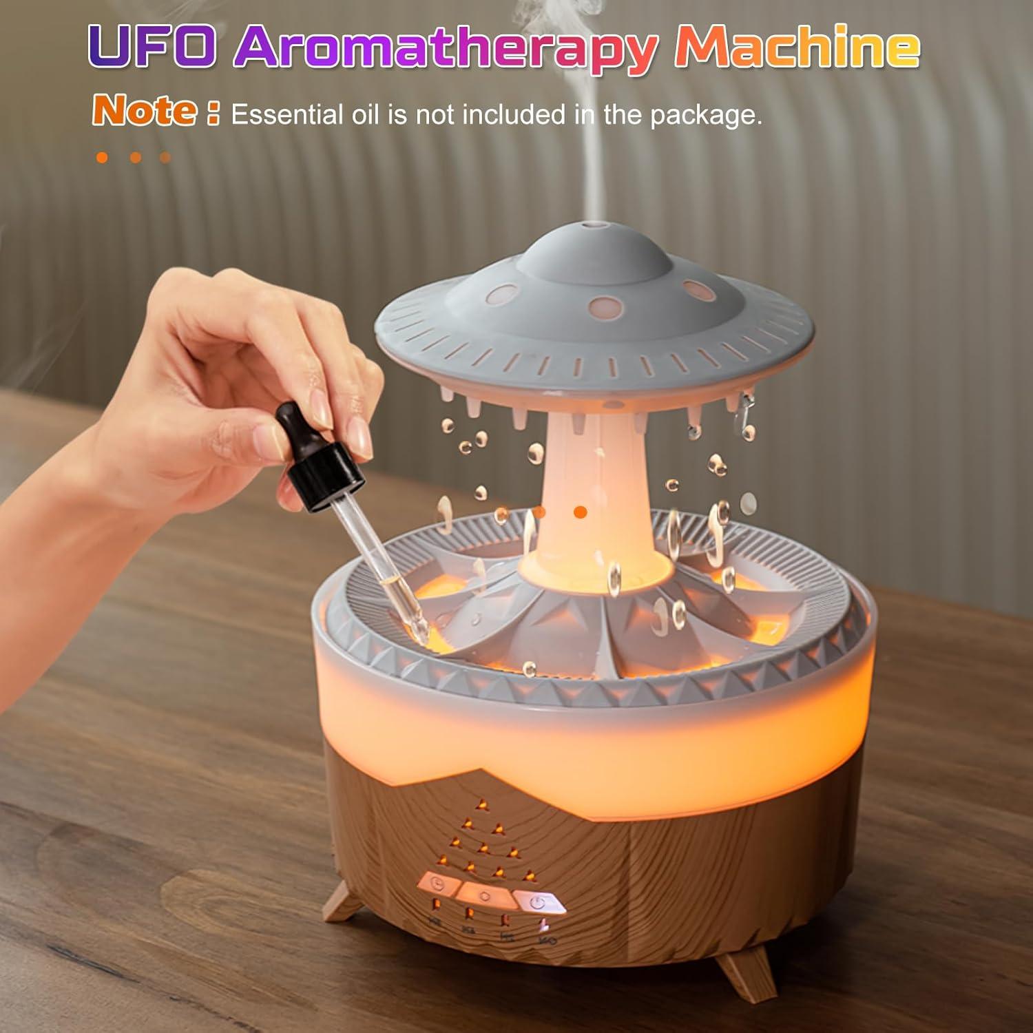 Humidificador de lluvia Difusor Humidificador de goteo de agua con lámpara de