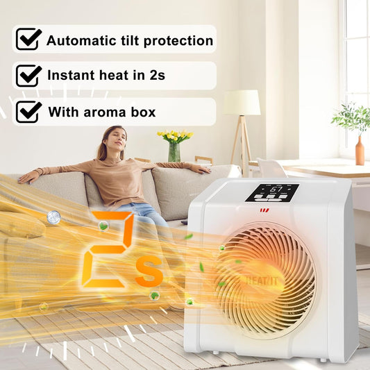 HEATIT Calentador de espacio para interiores, pantalla digital con termostato,...