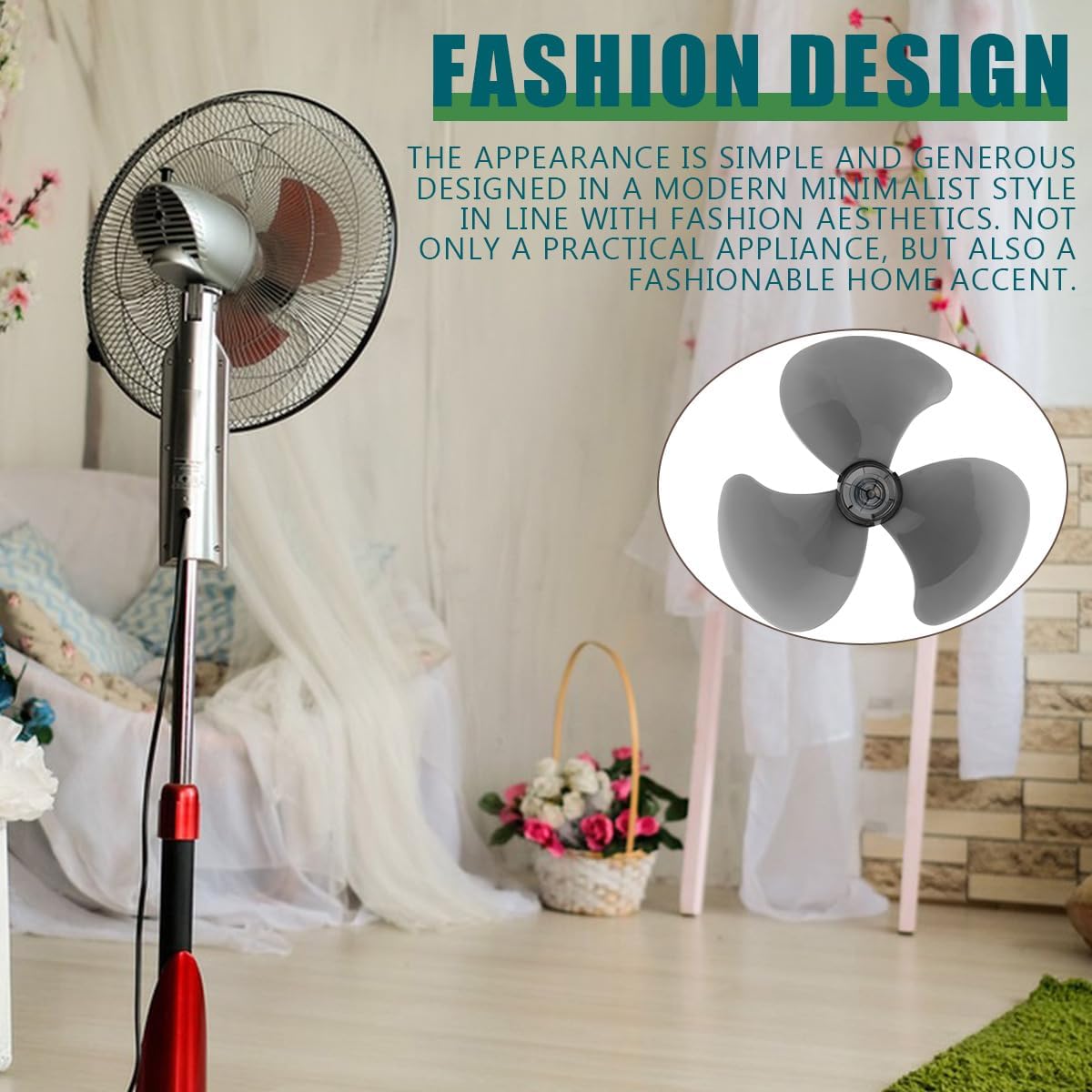 Cuchillas de ventilador de plástico de 16 pulgadas, ventilador universal para...