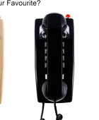Teléfonos clásicos de pared para teléfono fijo con anillo mecánico, teléfono de...