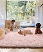 PAGISOFE Alfombras rosadas para dormitorio de niñas, 4 x 6 pies, mullidas,...
