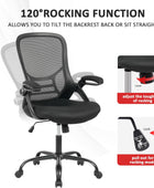 Silla de oficina ergonómica de malla giratoria para computadora, cómoda, brazos...