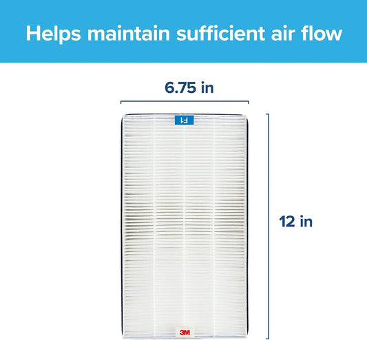 Filtrete Filtro purificador de aire F1, True HEPA Premium Allergen, Bacterias &...