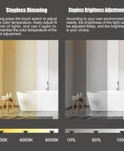 DELURA Espejo de baño con luz LED, espejo redondo de baño de 3 colores, luz...