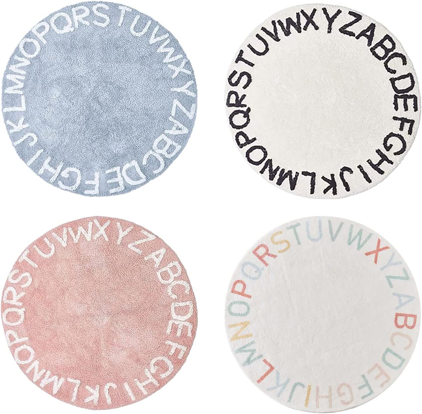 Alfombras suaves para dormitorio, 3 x 3 pies, antideslizantes, alfombra de baño
