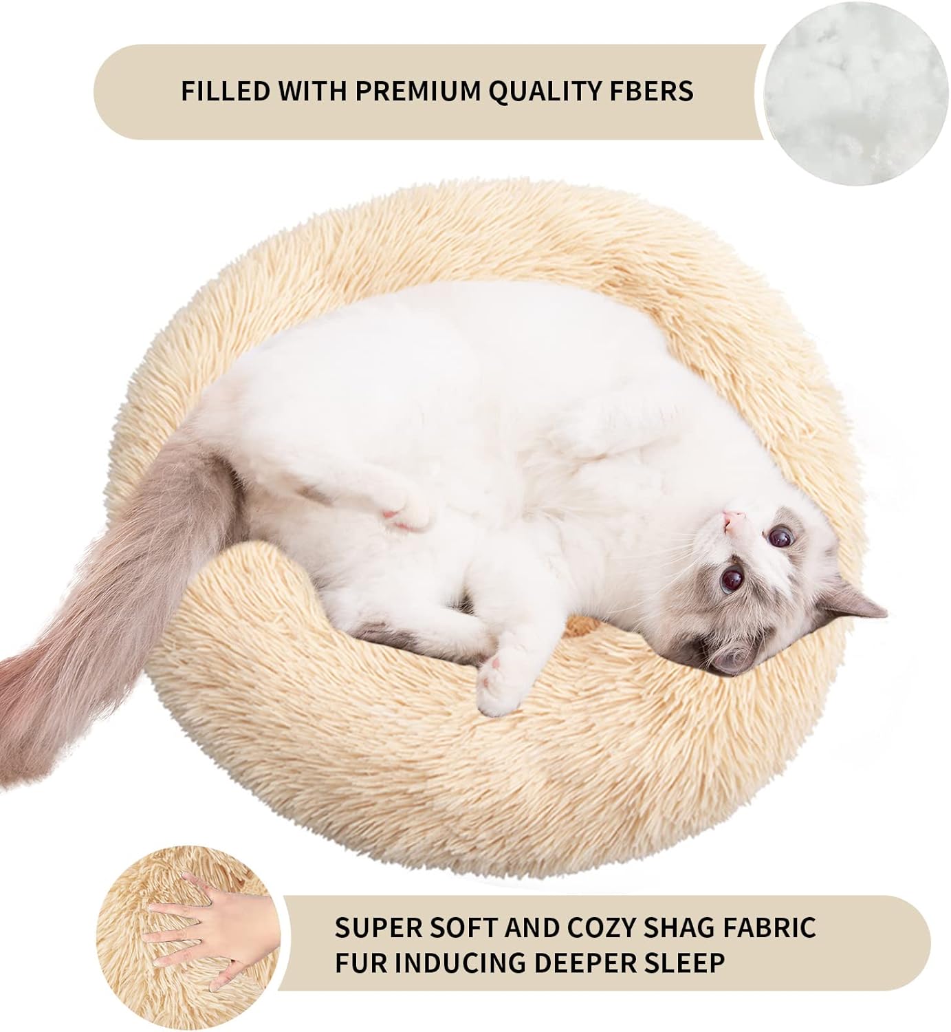 Camas para gatos de interior, cama para perros de 20 pulgadas para perros