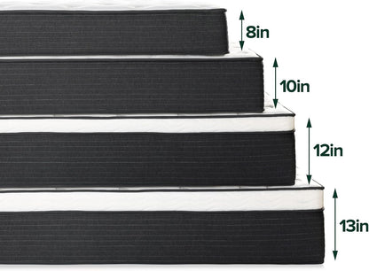 Colchón híbrido Comfort Essential de 10 pulgadas, soporte para aliviar la