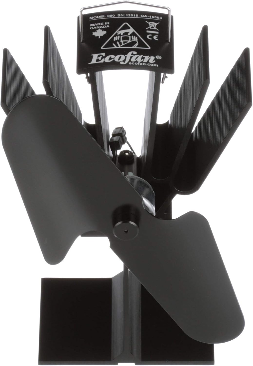 Caframo Ecofan Original - Ventilador estufa con paletas, Metal, Negro (Black...
