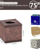 Funda cuadrada para caja de pañuelos, tamaño grande, soporte para pañuelos...