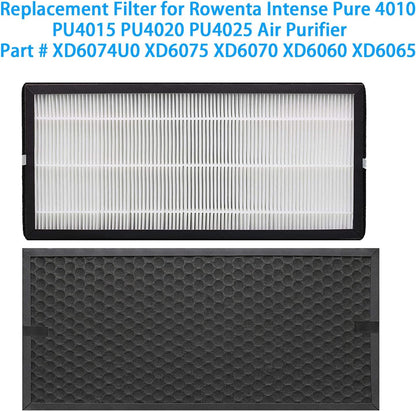Kit de filtro de repuesto PU4020 compatible con Rowenta Intense Pure 4010