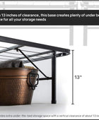 Zayton, Base de cama Quickbase de metal de 14 pulgadas con colchón de vinilo de...