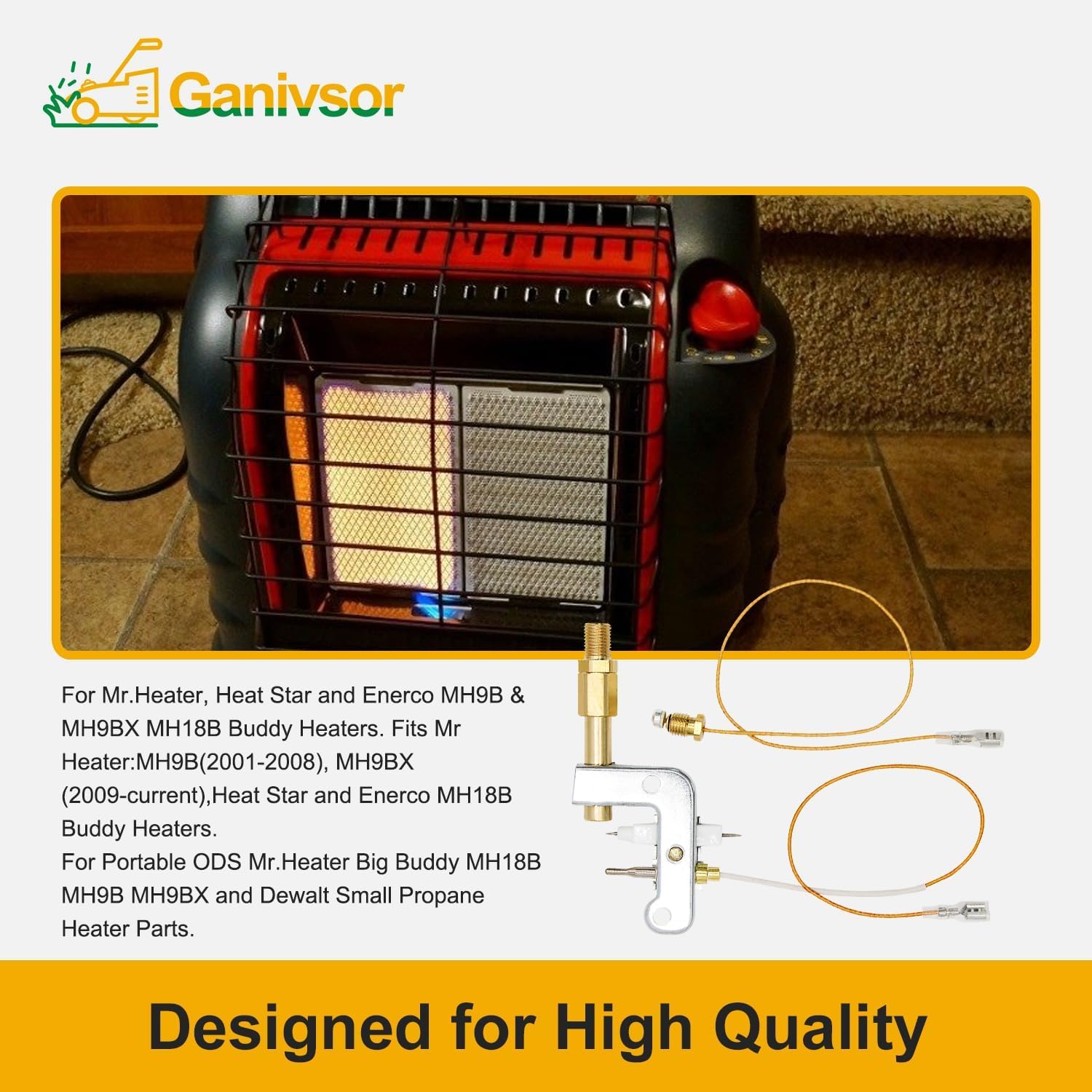 Ganivsor F278527 Pilot Assembly Portable ODS para Mr.Heater Big Buddy MH18B...