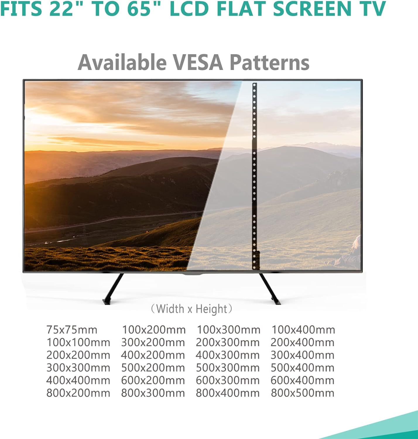 Soporte de TV para mesa WALI apta para la mayoría de las TV con pantalla plana...