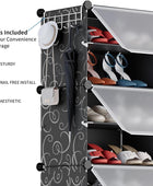 Organizador de almacenamiento de zapatos, 24 pares de zapatero de plástico con...
