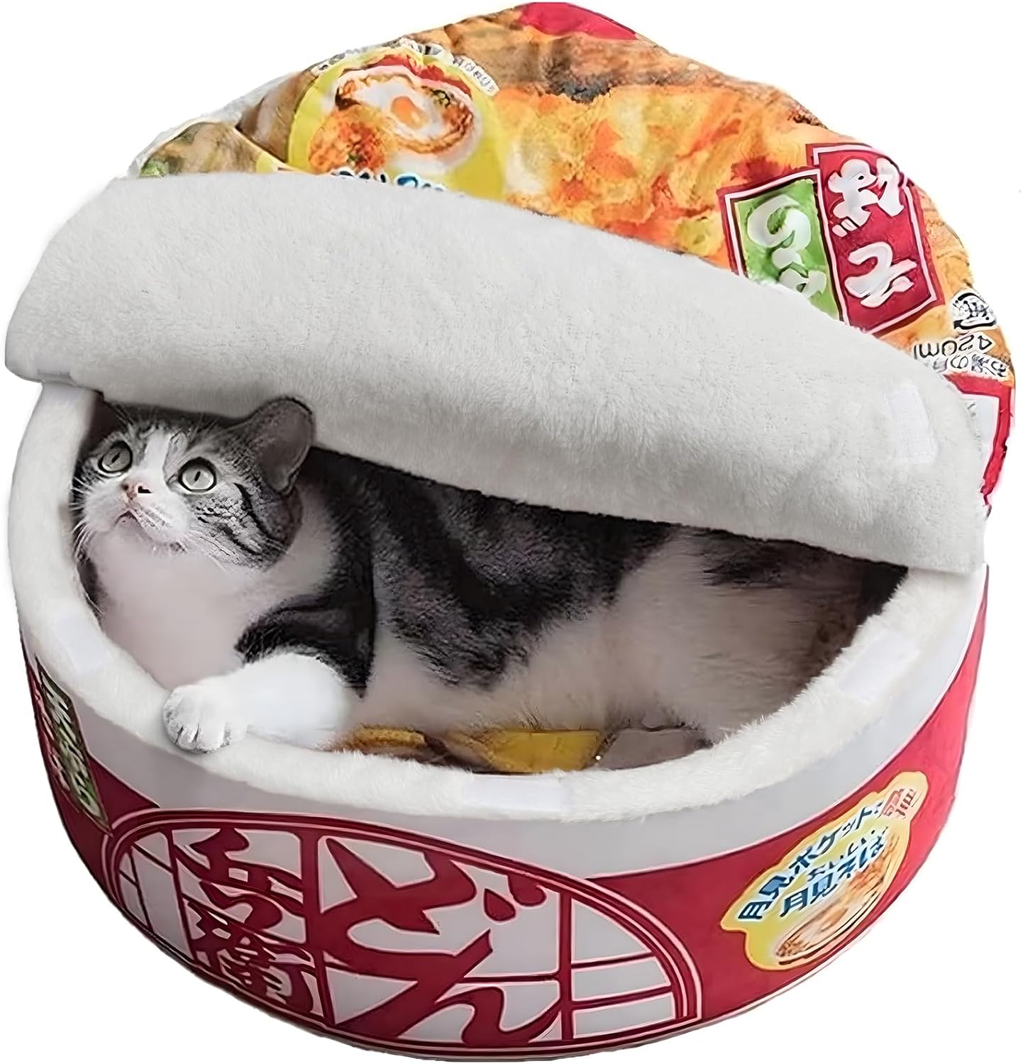 Cama Ramen para perros y gatos, mantiene el calor y súper suave, nido creativo...