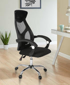 Silla de oficina ergonómica, silla giratoria para computadora con reposabrazos,...