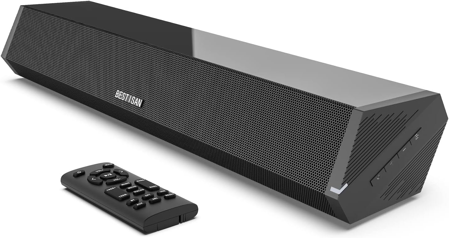 Bestisan - Barras de sonido para TV, barra de sonido pequeña de 16 pies50 W...