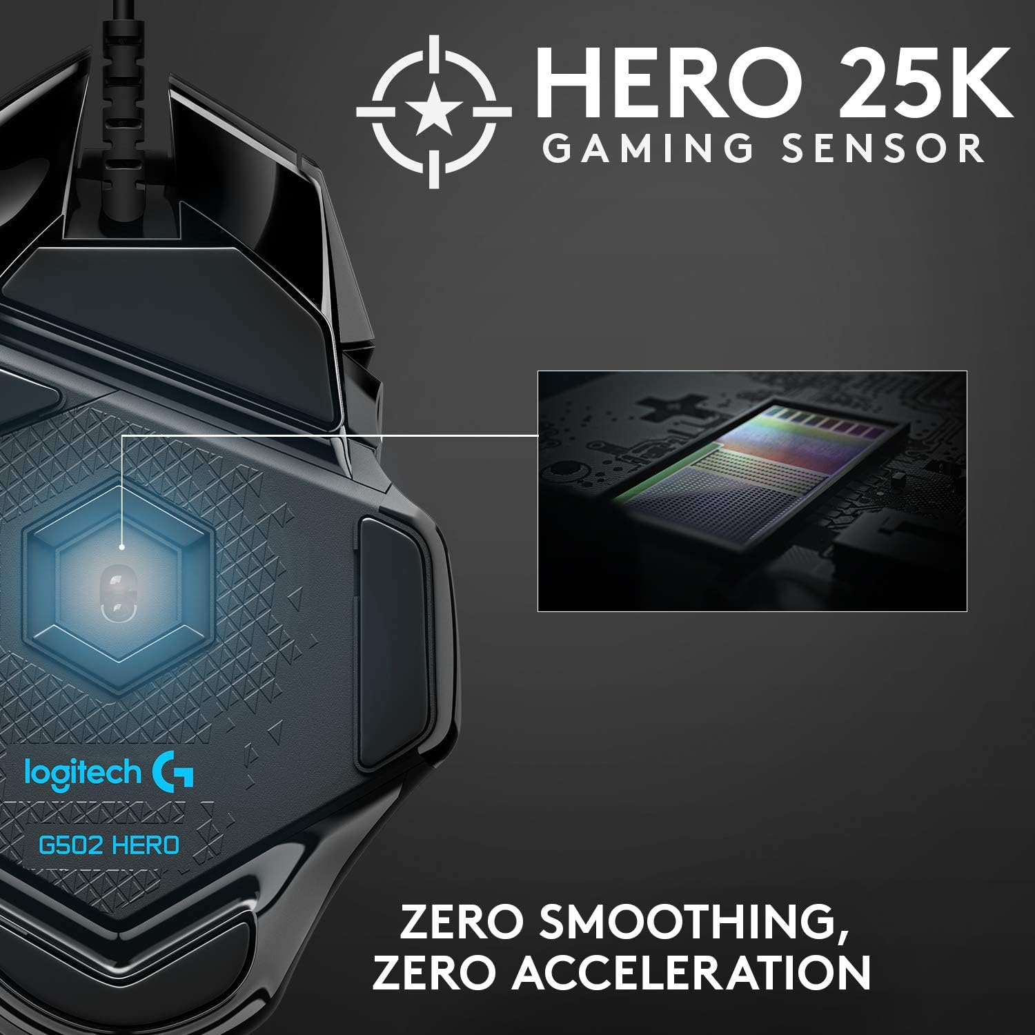 Logitech G502 HERO - Mouse para juegos de alto rendimiento con cable, sensor...