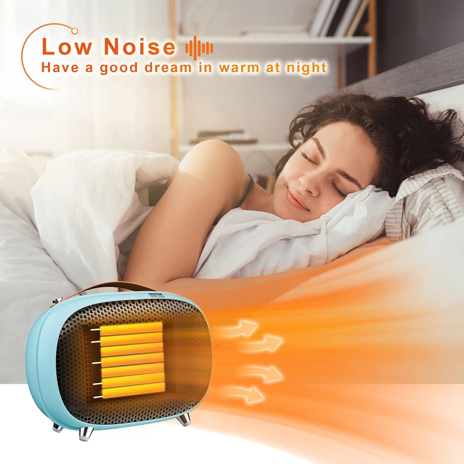Calentador eléctrico portátil de 800 W400 Wviento natural, calentador de...