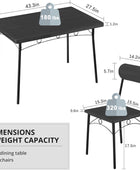 Juego de mesa de comedor para 4, comedor de 5 piezas con sillas para cocina,