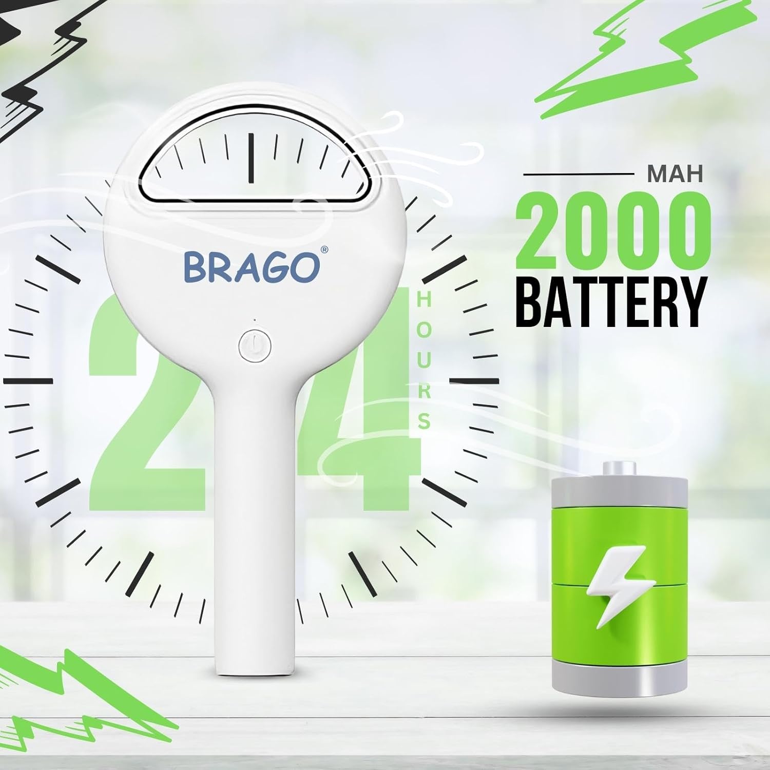Brago Mini ventilador de mano sin aspas, ventilador de mano portátil,...