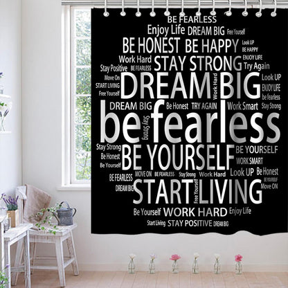 Cortinas de ducha Dream Kids Believe Quotes Be Fearless Dream Big Be Yourself