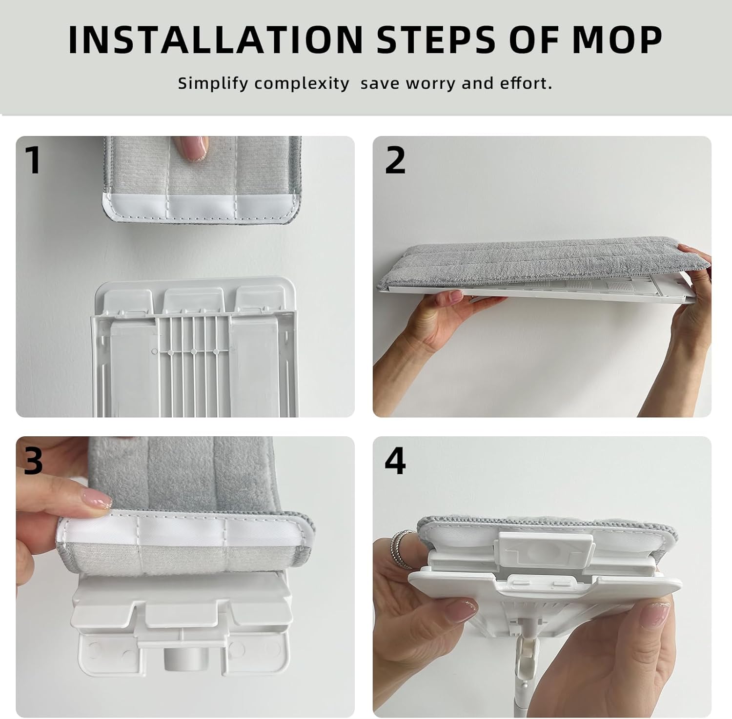 Trapeador de piso, mopas de microfibra de 16.5 in, mopas para limpieza de