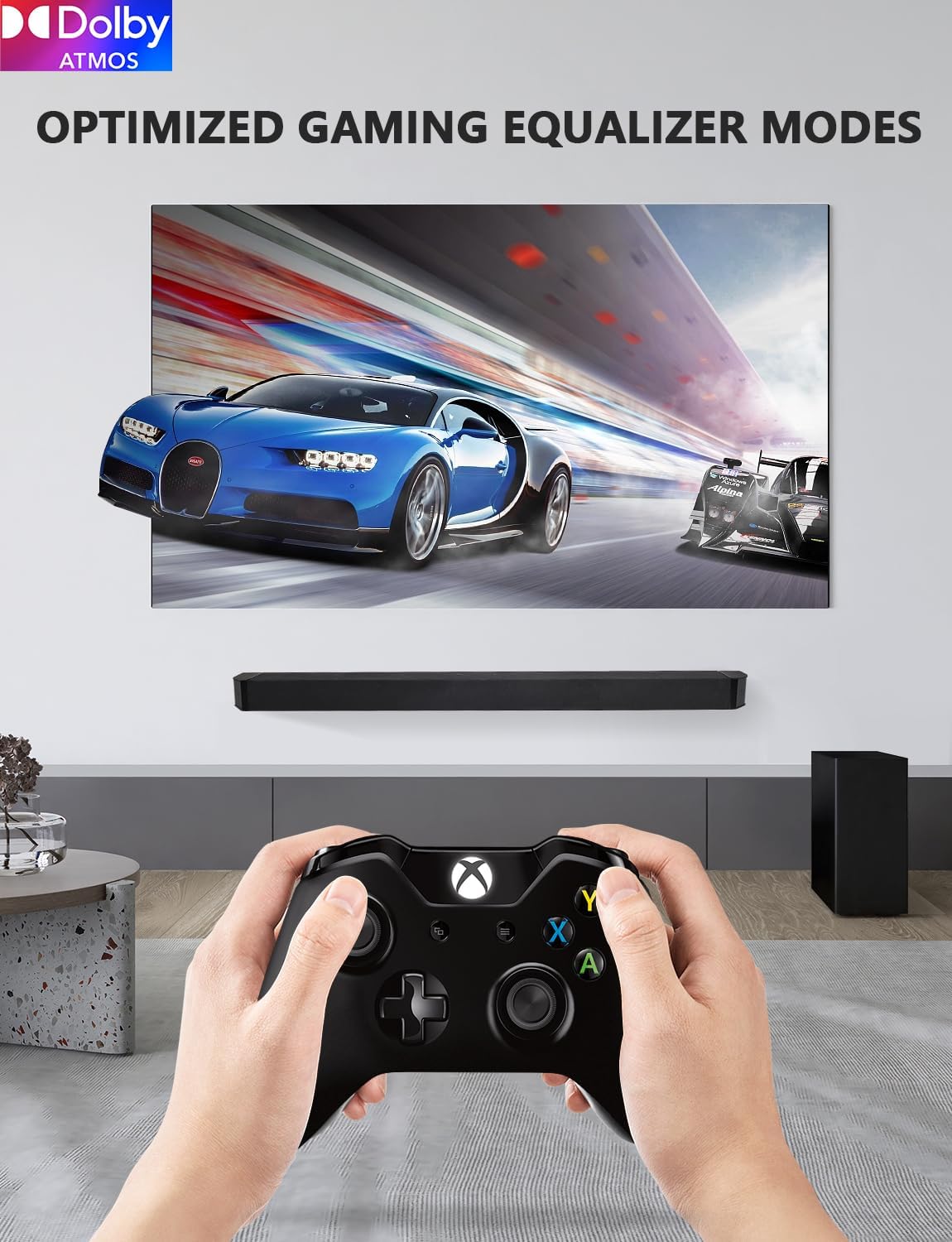 5.1.2 Barra de sonido Dolby Atmos prémium con subwoofer inalámbrico, Bluetooth...