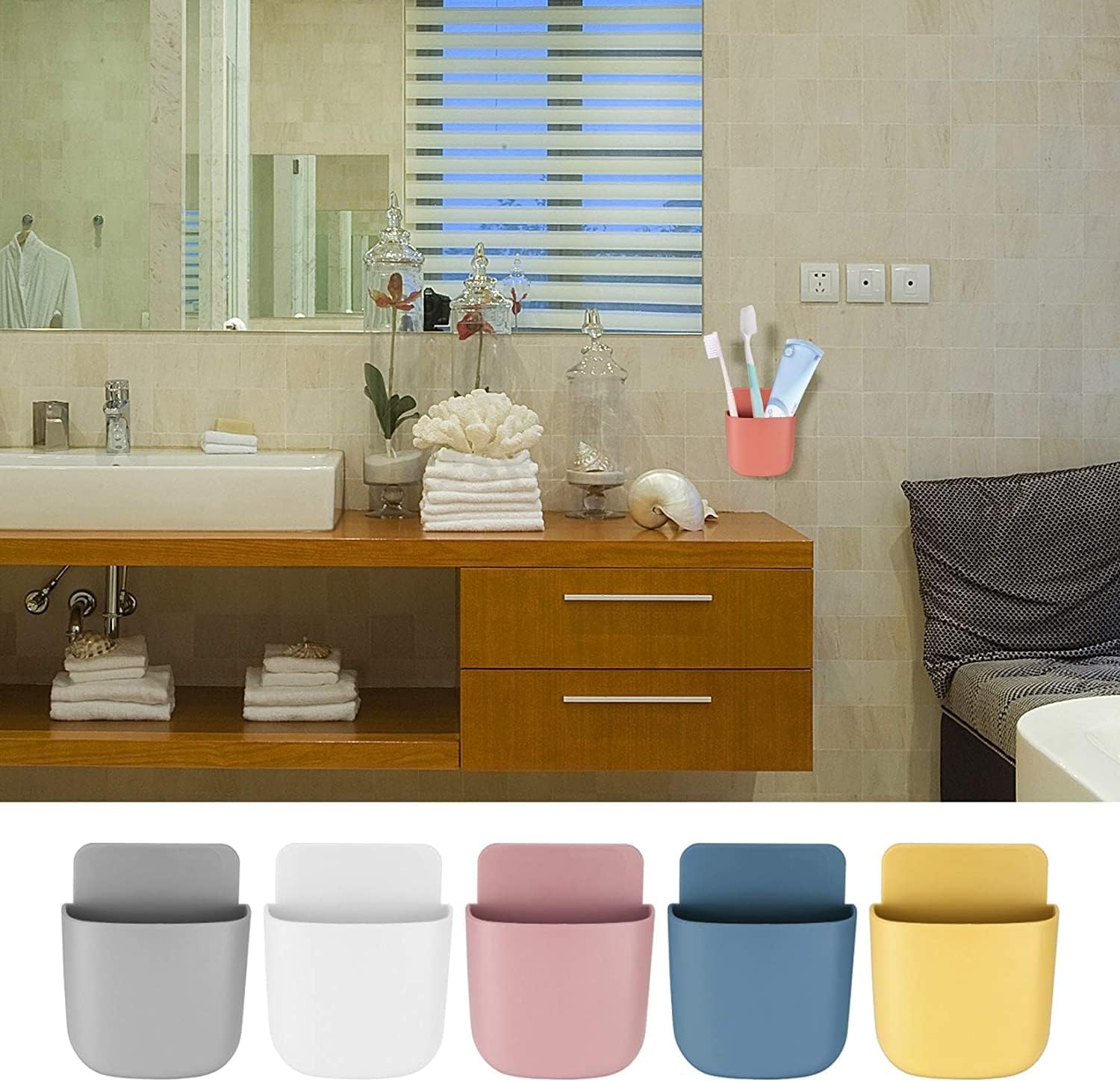 6 soportes para control remoto montado en la pared, autoadhesivo, para...