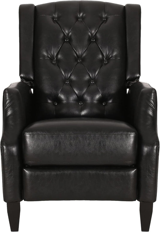 Christopher Knight Home Sadlier Recliner, negro medianoche + marrón oscuro