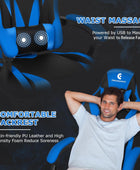 Silla de juegos con reposabrazos y reposapiés Linkage, silla de videojuegos de...
