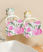Bright Spring Flowers Microfiber Hand Towels Rags Hawaiian Tea Towels Kitchen