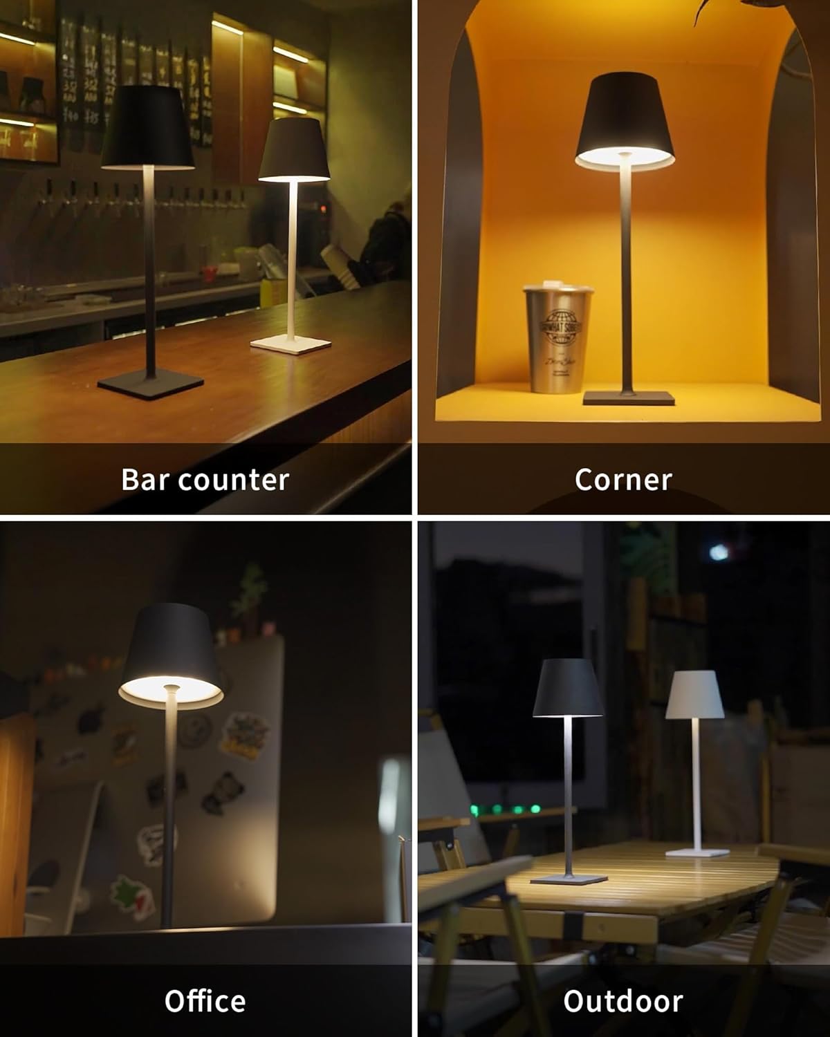 Paquete De 2 Lámparas De Mesa Inalámbricas, KDG