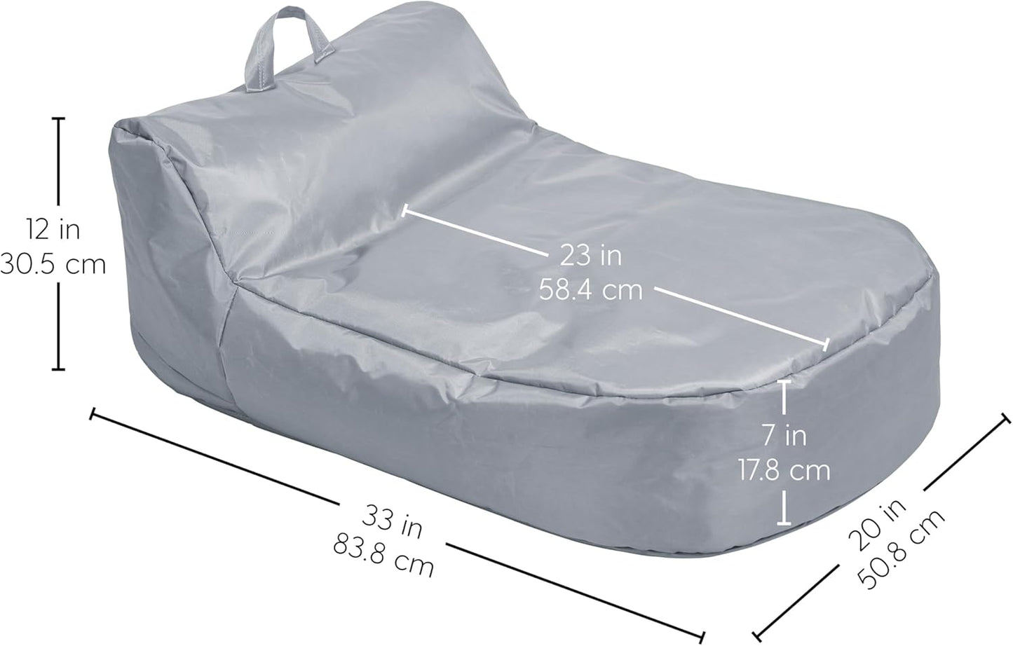 Factory Direct Partners 10485-GY Cali Siesta Sack - Puf, tela Oxford recubierta...