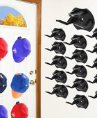 Perchero adhesivo para gorras de béisbol de pared, paquete de 16 ganchos para...