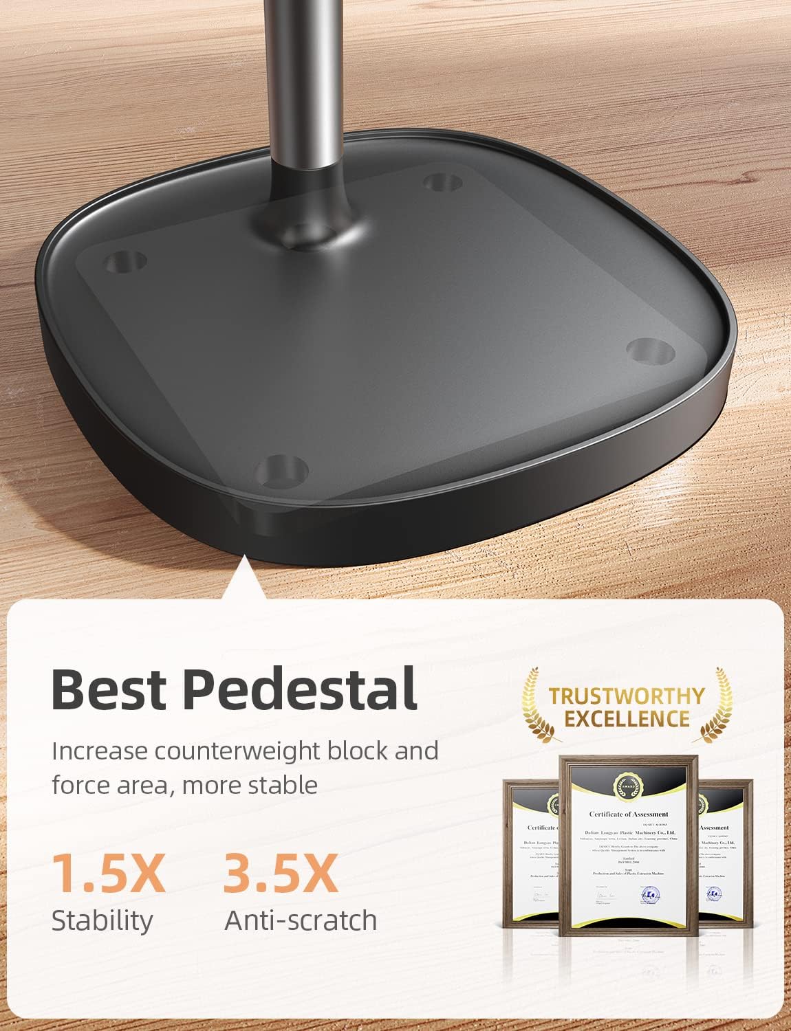 LISEN - Soporte para teléfono celular, ajustable, accesorios para escritorio de...