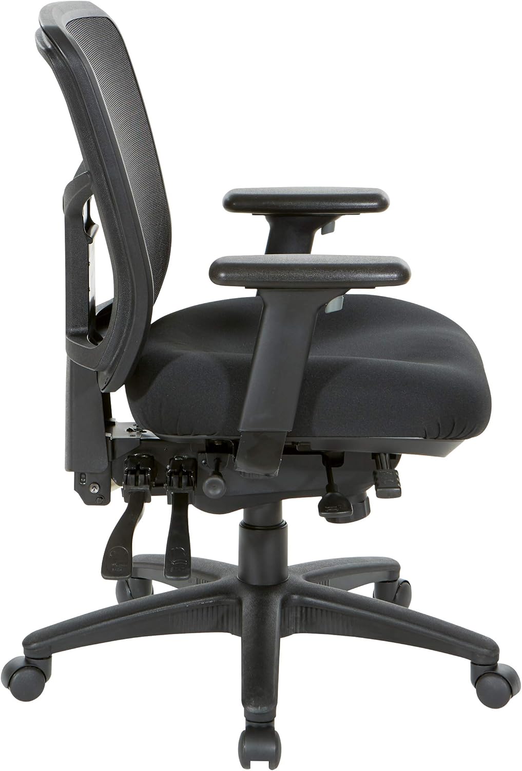 Asiento de respaldo alto Office Star ProGrid con brazos ajustables y deslizador...